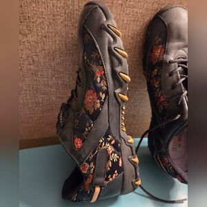 Mephisto Black Floral Athletic Shoes